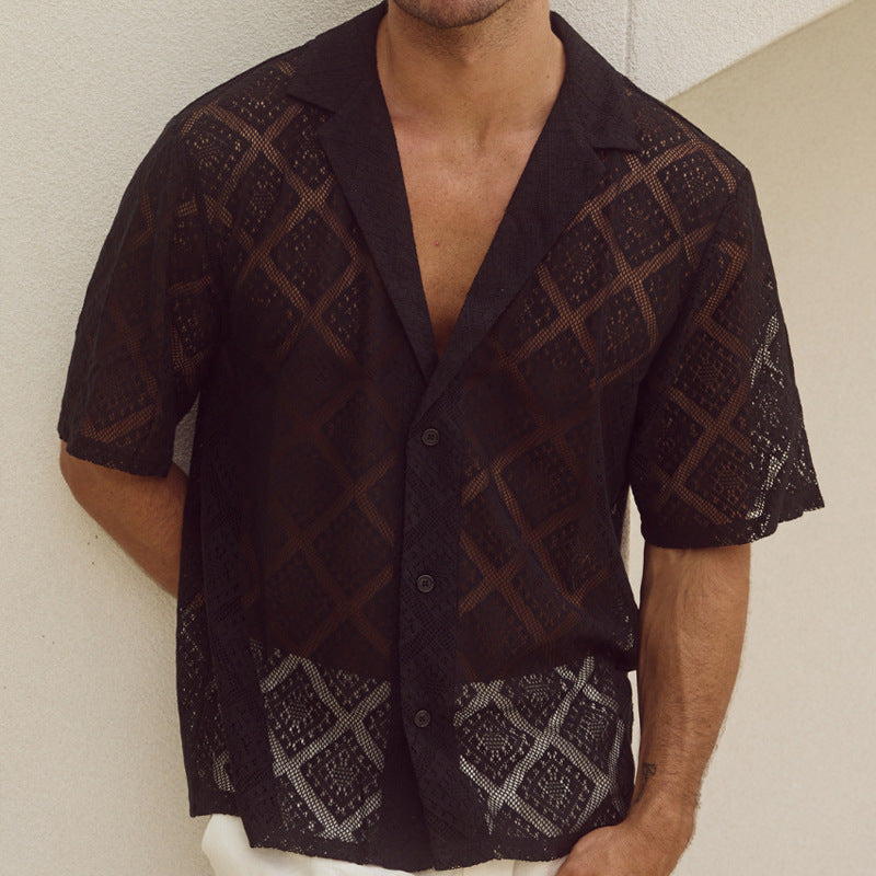 Alva Short Sleeve Hollow Shirt