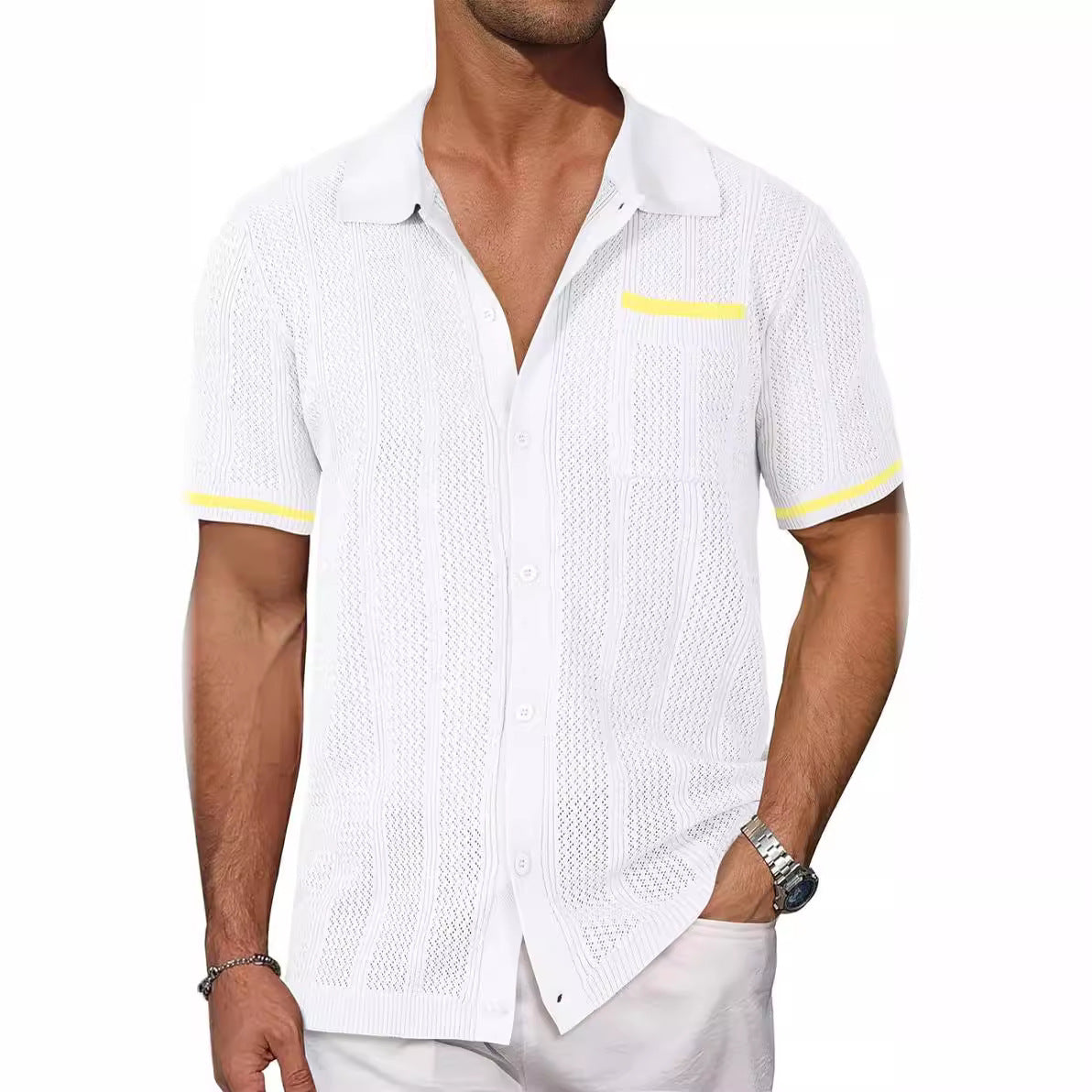Lucente Bianco Casual Shirt